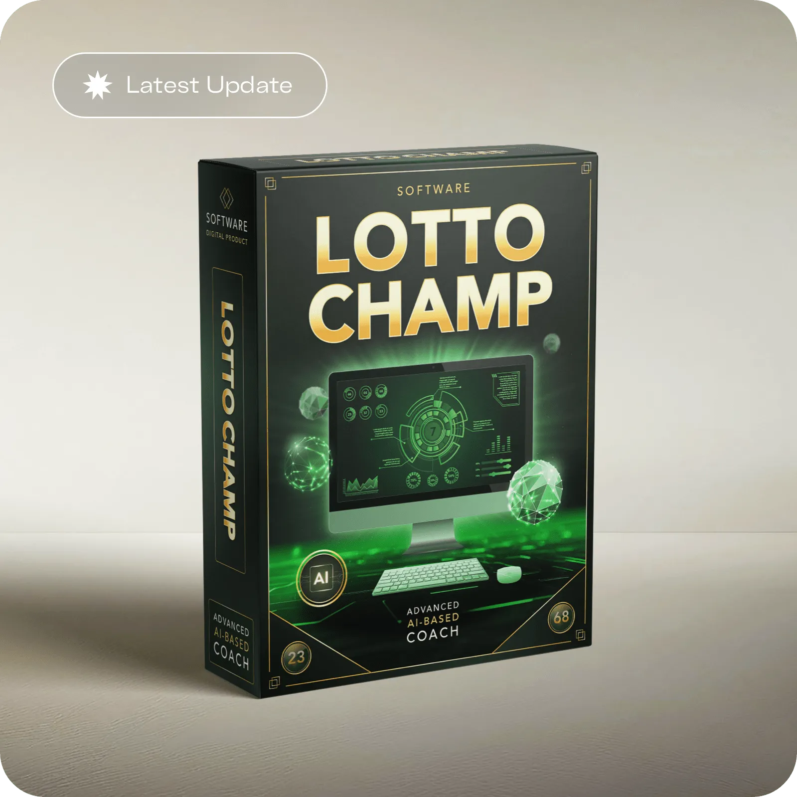 LottoChamp dashboard showing lottery analytics and number recommendations